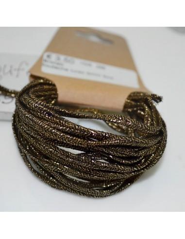Filo soutache piatto con lurex colore bronzo 3mm 3mt | GDO