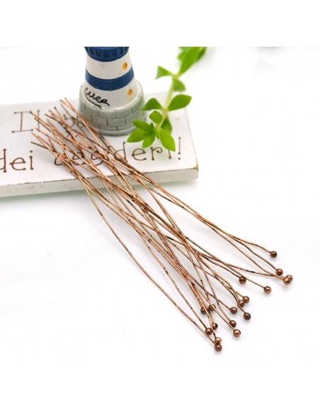 Chiodini con pallina rame antico finale in varie misure: filo 0.5mm