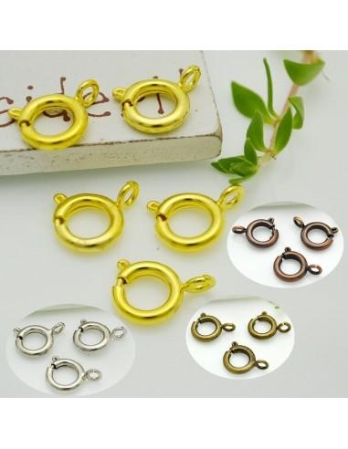 Moschettone molla Tondo in Ottone 9x13mm varia colore 5pz