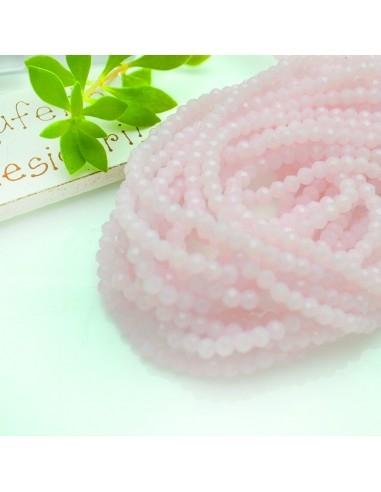 Filo di Mezzi Cristalli Rondelle giada rosa 2.5x3.5mm Briolette 125 a 145pz