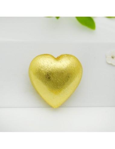 Perla satinata cuore mezzo bombato misura varia 1pz Gioie d'Oriente
