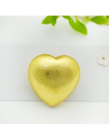 Perla satinata cuore mezzo bombato misura varia 1pz Gioie d'Oriente