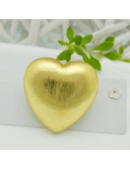 Perla satinata cuore mezzo bombato misura varia 1pz Gioie d'Oriente