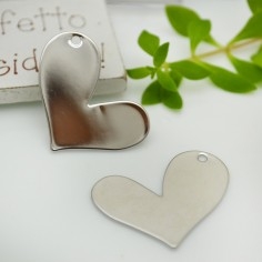 Ciondolo a forma di cuore irregolare 27x30mm 1pz Gioie d'Oriente 2