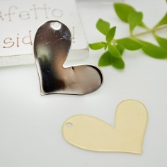 Ciondolo a forma di cuore irregolare 27x30mm 1pz Gioie d'Oriente