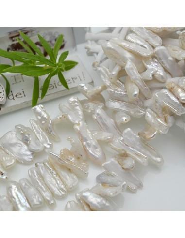 Filo di perle di fiume modello biwa dalle sfumature rosate 8.5x28mm|GDO