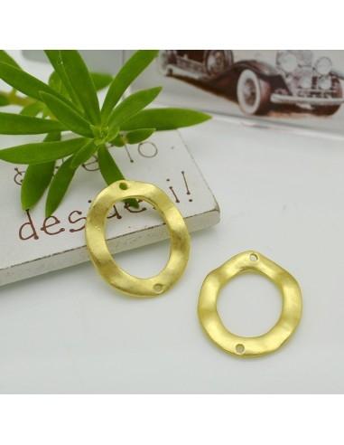 Connettore in zama oro ovale 24x20mm 1 pz|GDO