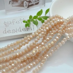 Filo rondelle briolette in mezzi cristalli mix 3 x 4 mm 125-145pz Gioie d'Oriente
