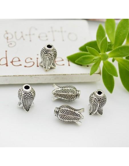 Copriperla tulipano in metallo 6x11mm 5pz Gioie d'Oriente