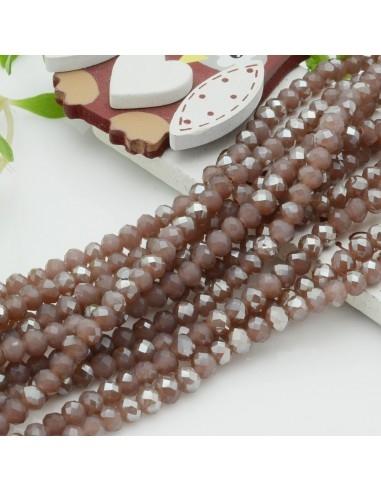 Filo di Mezzi Cristalli Lilla AB Rondelle 3x4mm Sfaccettati Briolette 125 a 145pz
