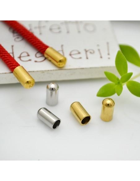 Terminali da incollo in acciaio foro 1.5-4.3mm oro/acciaio 4pz | GDO