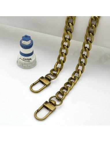 Tracolla per borse catena grumette in metallo 9x13mm lunghazza 110cm