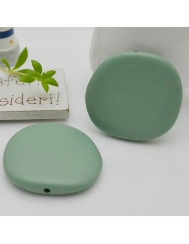 Elemento Piatto in Resina colore Satinato Giada 37mm 1pz | GDO
