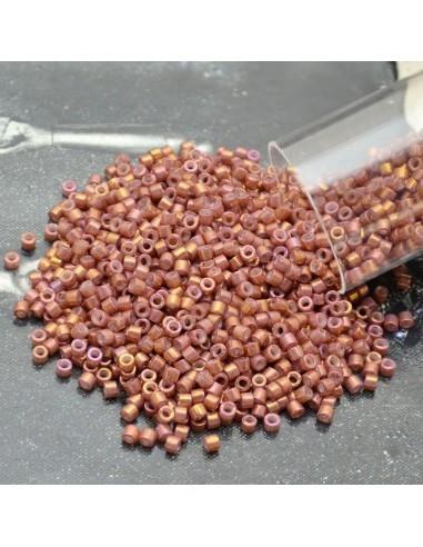 Perline delica Miyuki 11/0 Metallic Rhubarb Gold Iris confezione da 10g Misurano 1.6mm | GDO