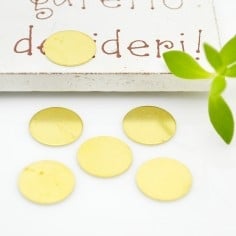 Medaglie rotonde da incidere in ottone senza foro 10 mm 8pz Gioie d'Oriente