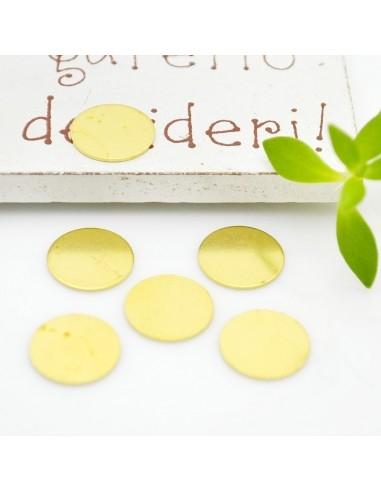 Medaglie rotonde da incidere in ottone senza foro 10 mm 8pz Gioie d'Oriente