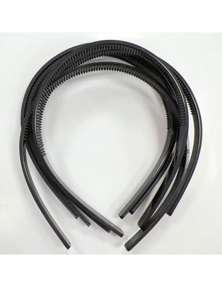 Cerchietti per Capelli con Dentini da Decorare colore nero 8mm 5pz|GDO