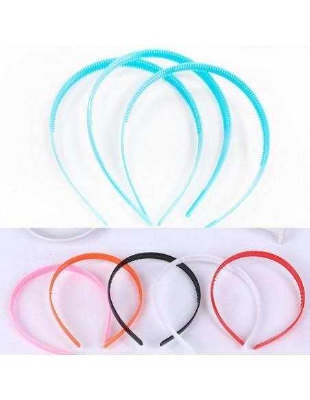 Cerchietti per Capelli in Plastica Colorata da 12 mm con Dentini da Decorare 5pZ|GDO
