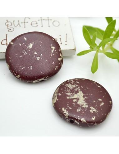 Elemento Piatto in Resina colore Spazzolato Bordeaux 27mm 1pz | GDO