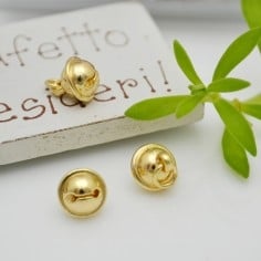 Ciondolo campanella in ottone oro 8 mm 1pz Gioie d'Oriente