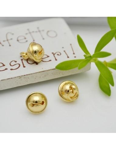 Ciondolo campanella in ottone oro 8 mm 1pz Gioie d'Oriente