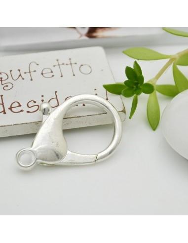 moschettone portachiavi 22x35mm colore argento in ottone 1pz|gdo