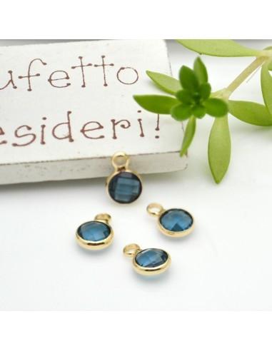 Mini Charms di Cristalli in Vari Colori con Base Oro 6mm 2pz | GDO