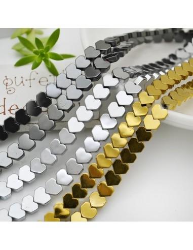 fili di perle ematite forma cuore liscio 6 mm varia colore|GDO