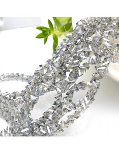 Filo Cristalli Forma Piramide grigio rodio 3mm 150pz|GDO