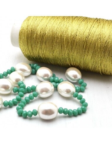 filo per uncinetto lurex colore oro 600 mt spessore 0.6 mm|GDO