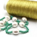filo per uncinetto lurex colore oro 600 mt spessore 0.6 mm|GDO