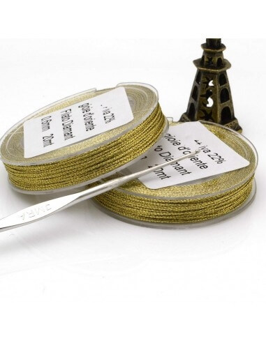 Filo per uncinetto in lurex colore oro 0.6mm 20mt|GDO