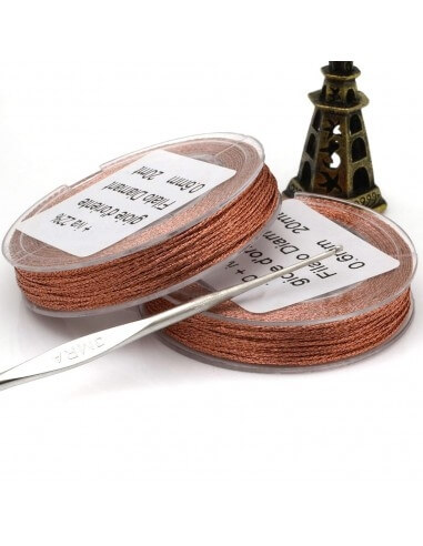 Filo per uncinetto in lurex colore rosa 0.6mm 20mt|GDO