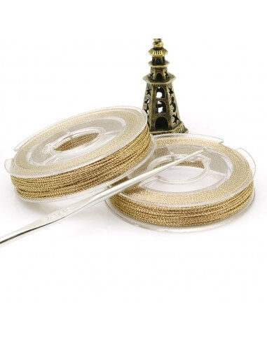 Filo per uncinetto in lurex colore tortora 0.6mm 20mt|GDO