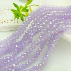 Filo rondelle briolette in mezzi cristalli mix 3 x 4 mm 125-145pz Gioie d'Oriente