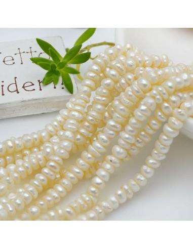 Perle di Acqua Dolce Rondella Irregolare 4x5mm 40cm|GDO