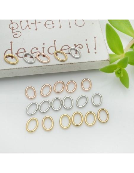 Anellini ovali aperti in acciaio 0.8x4x6mm|GDO