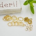 Anellini aperti in acciaio oro varie misure|GDO