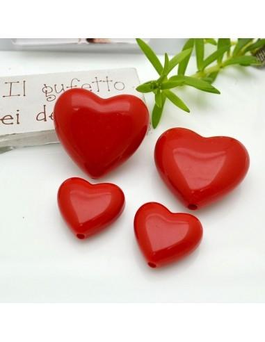 Elemento a forma di Cuore in Resina colore Rosso varia misura | GDO