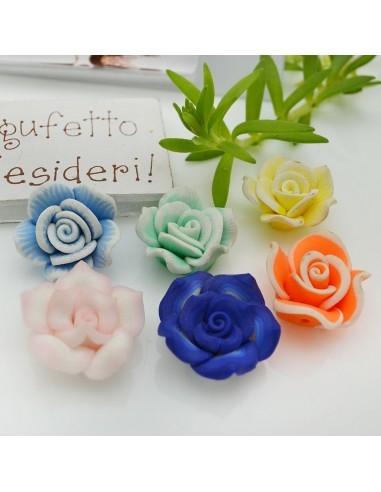 Perline Fiore Fimo 20mm disponibili in vari colori 2 pz|GDO
