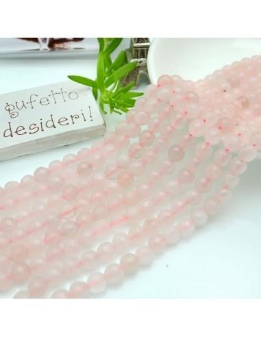Perle Sfaccettate in Quarzo Rosa 6mm per Creazioni Uniche|gdo