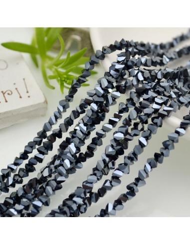 Filo Cristalli Forma Piramide Jet Hematite 2.5mm 150pz | GDO