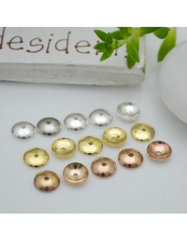 Copri Perle lisci in Argento 925% colore Canna di fucile 5mm 30pz