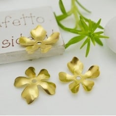Copri perla foglia in ottone 22mm 2pz Gioie d'Oriente