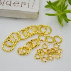 Anellini colore Oro in Ottone - Misure Assortite | GDO