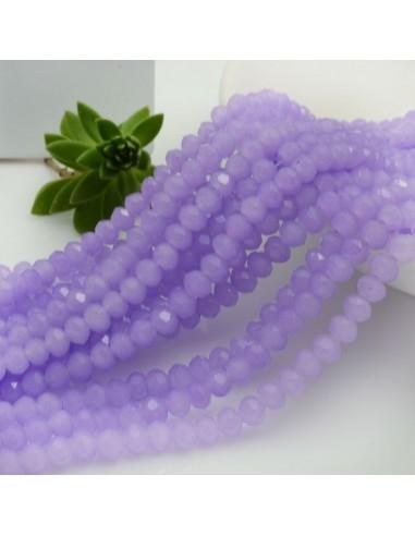 Filo di Mezzi Cristalli Rondelle Giada lilla 2.5x3.5mm Briolette 125 a 145pz | GDO