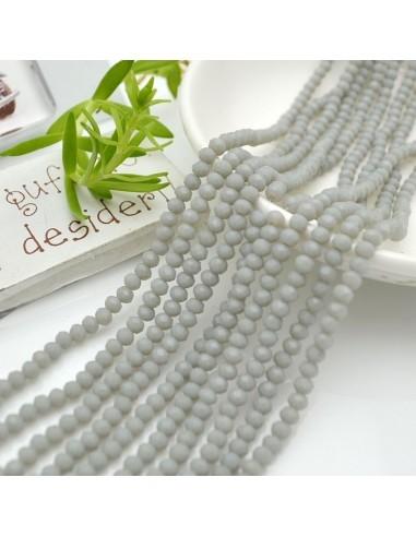 Filo di Mezzi Cristalli Rondelle Grigio pieno 2.5x3.5mm Briolette 125 a 145pz | GDO