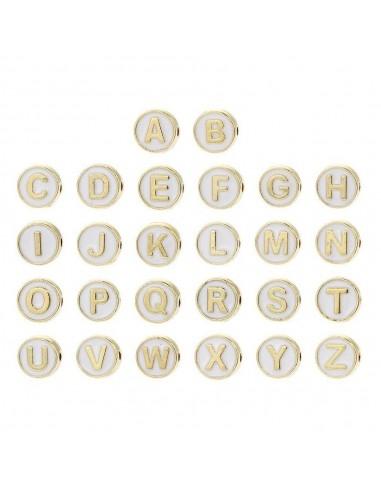 Distanziatori con Lettere dell'Alfabeto in Metallo smaltato bianco con foro passante 8mm 1pz | GDO