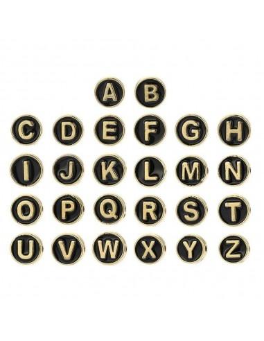 Distanziatori con Lettere dell'Alfabeto in Metallo smaltato nero con foro passante 8mm 1pz | GDO