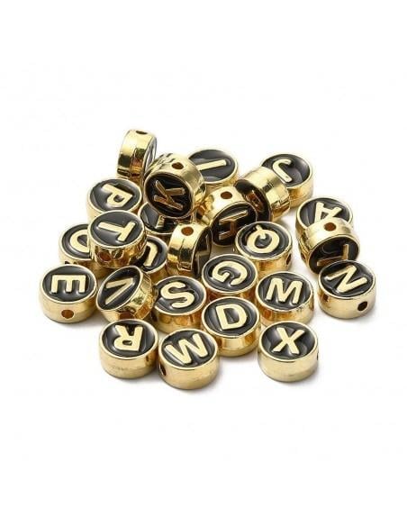 Distanziatori con Lettere dell'Alfabeto in Metallo smaltato nero con foro passante 8mm 1pz | GDO
